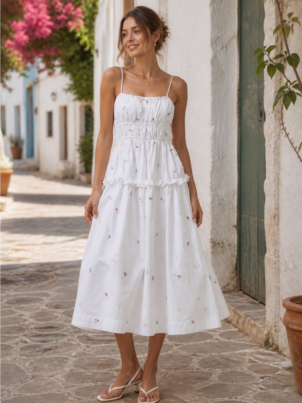 🇺🇸FIRM PRICE🇺🇸 En Saison Nellie sleeveless smocked midi dress